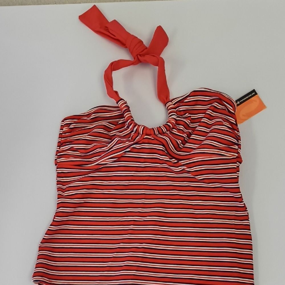 Red and White Striped Halter Top